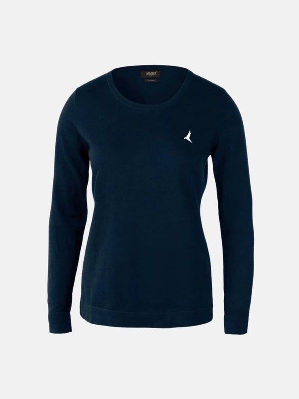 Rundhals-Pullover | marine