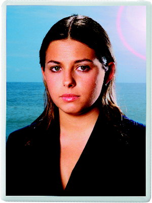 Médaillon funéraire en porcelaine de forme rectangulaire