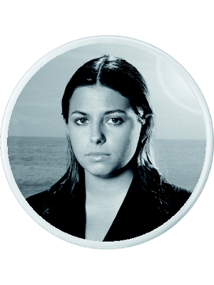 Médaillon funéraire en porcelaine de forme ronde