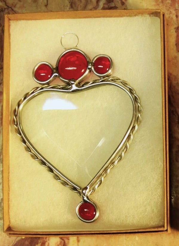 Beveled Glass Heart in Gift Box