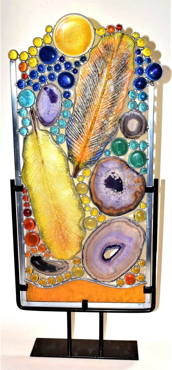 Feather Panel in Stand