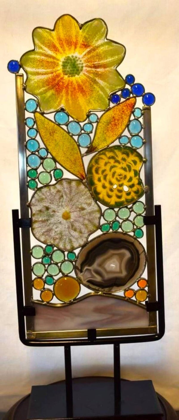 Floral Panel on a Stand