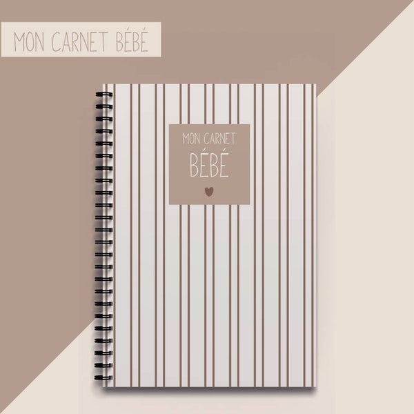 Carnet bébé  _ Beige Sable