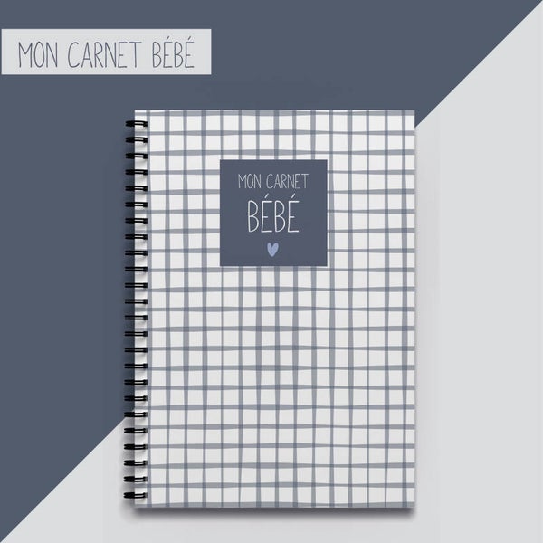 Carnet bébé  _ Bleu Brume
