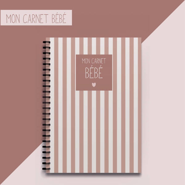 Carnet bébé  _ Rose poudré