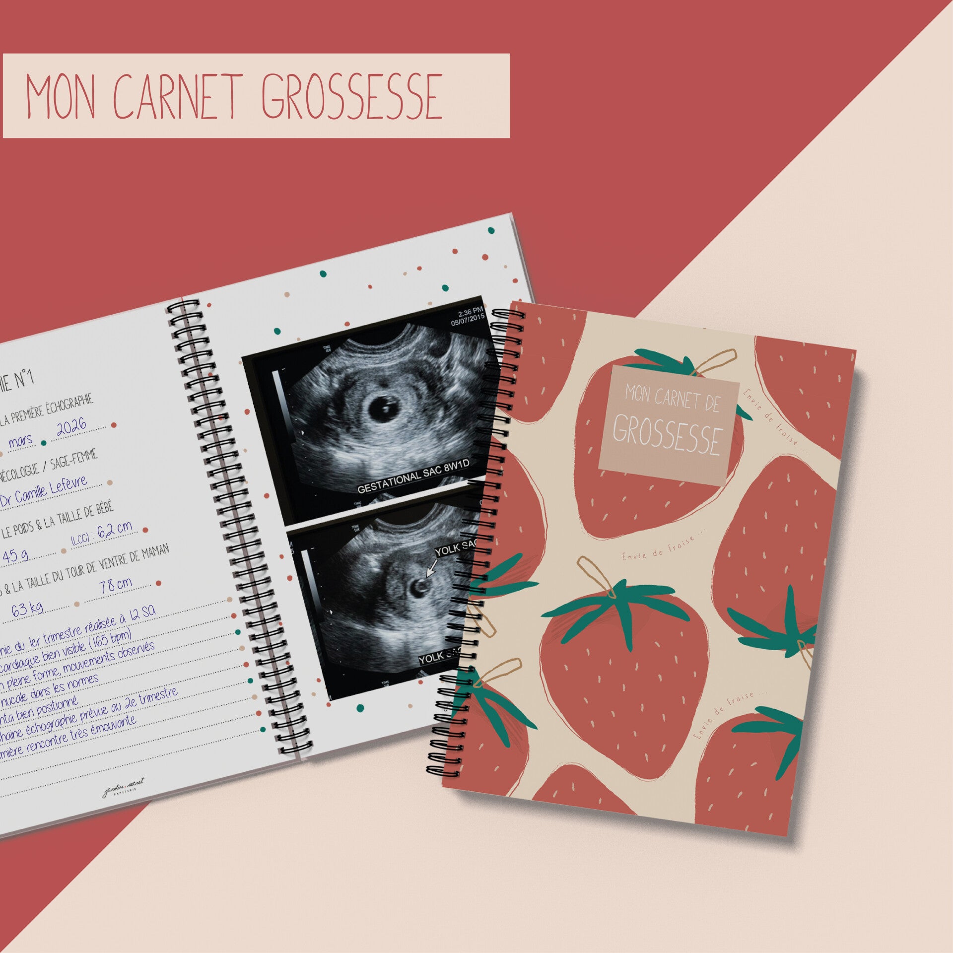 Carnet grossesse _ Fraise