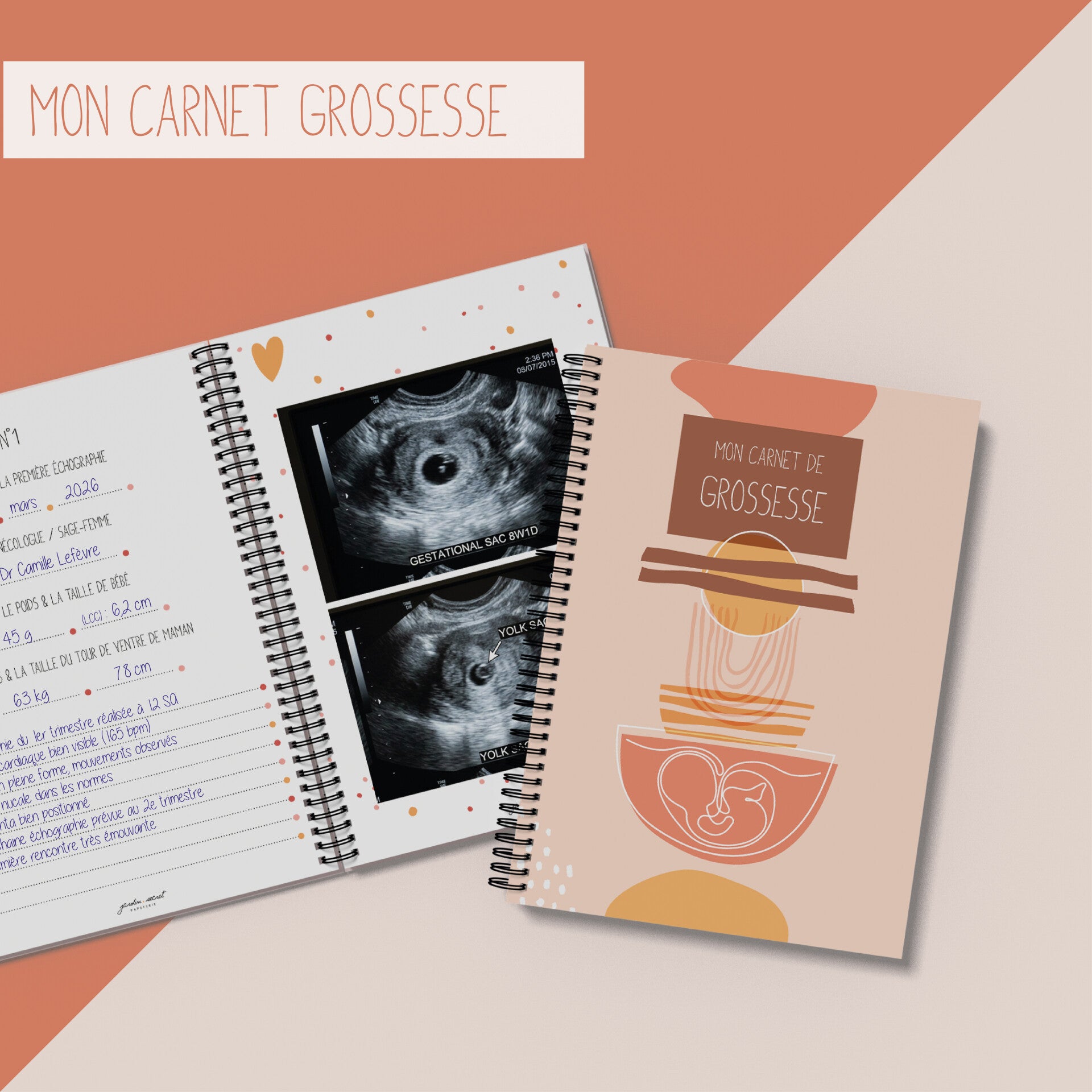 Carnet grossesse _ Rose