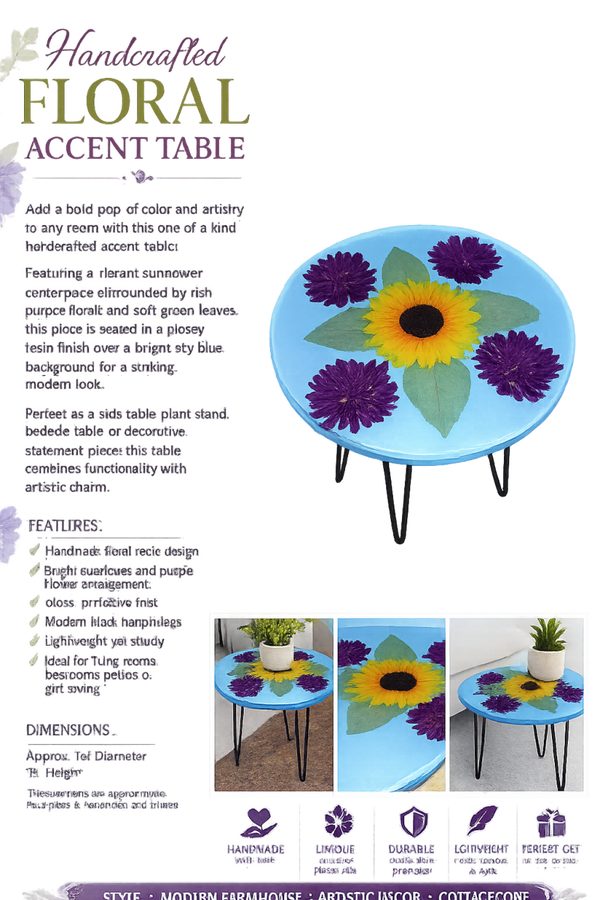 Table Blue Floral