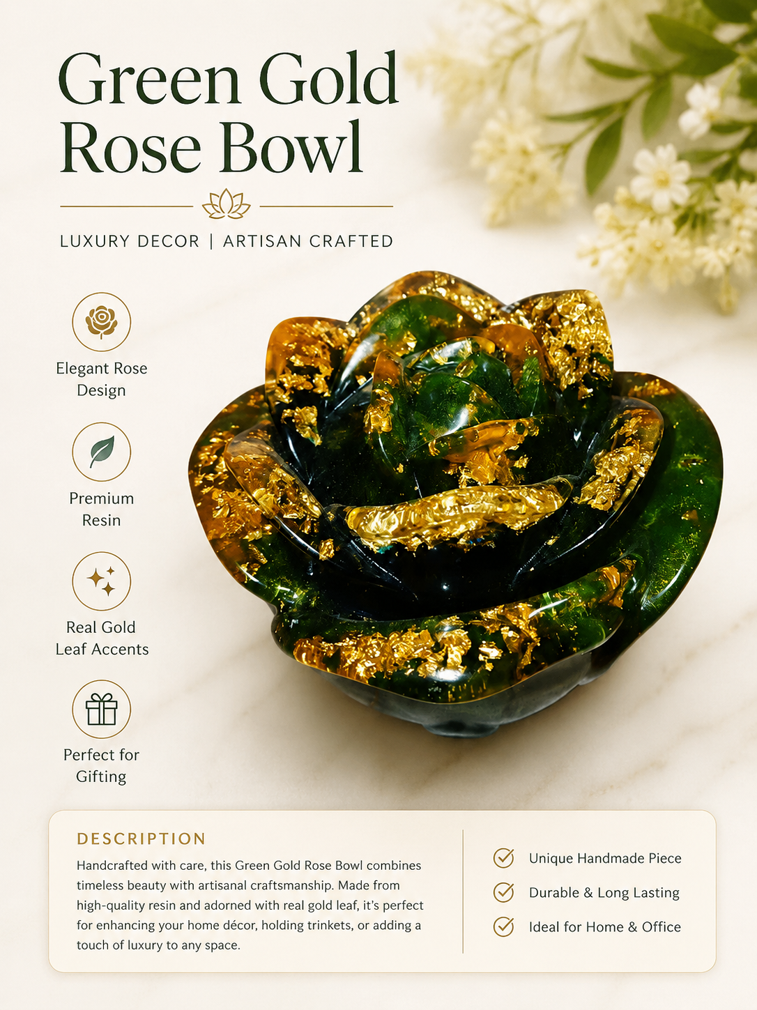 Rose Blossom Trinket Bowl