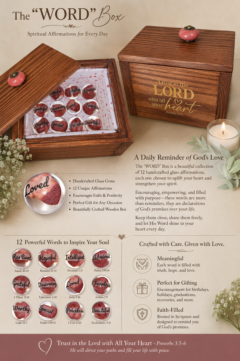The "WORD" Box spiritual affirmations