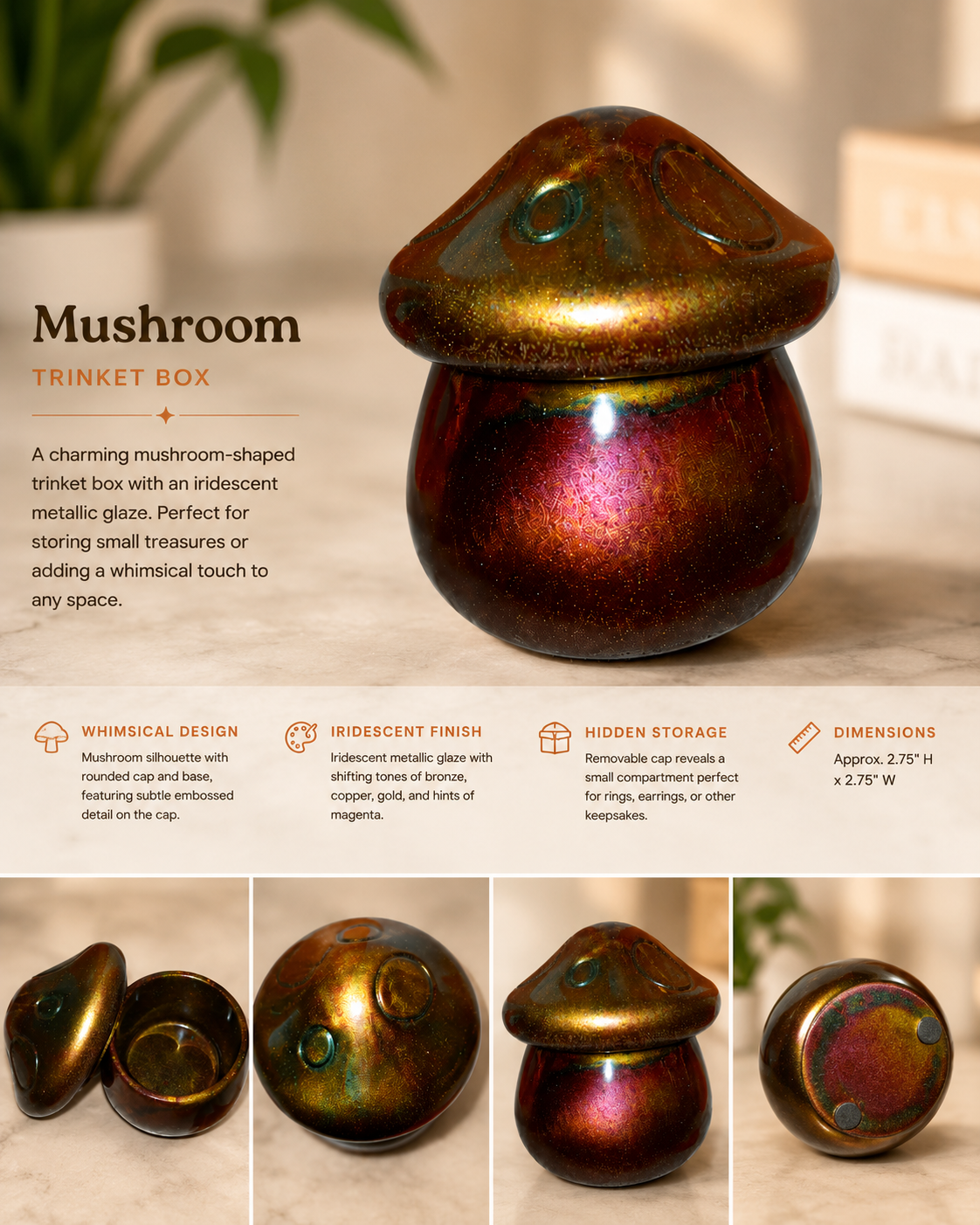 Mushroom Trinket Bowl