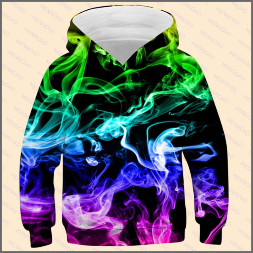 Kids 3D-print Hoodie paars-blauw haze