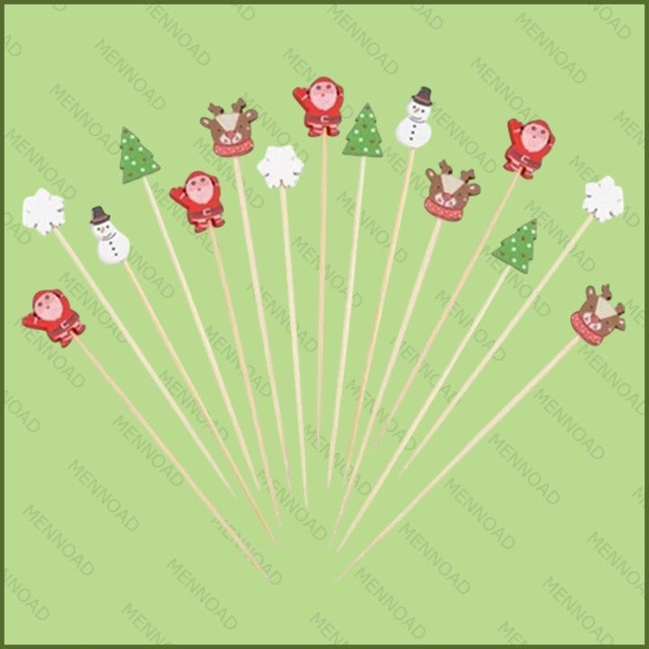 Kerst Cocktail Prikkers 100 stuks (15cm)