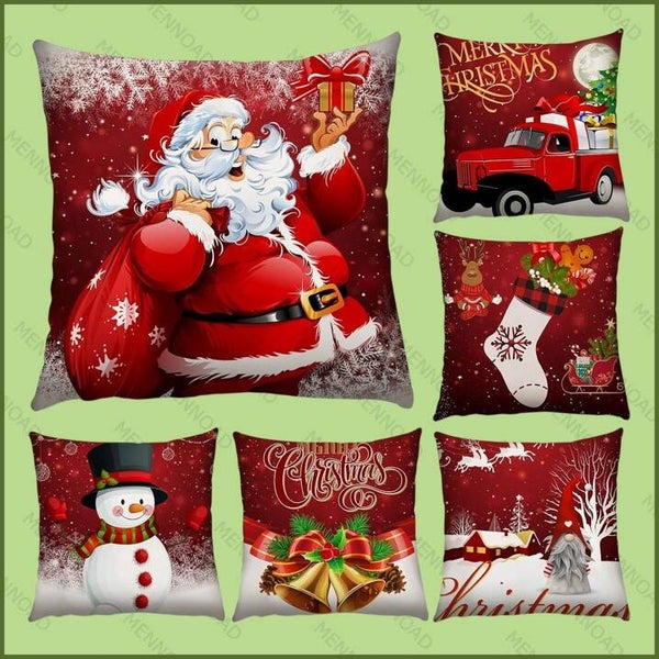Set van 6 Kerst Kussen slopen 45x45