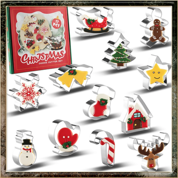 Kerstkoekjesvormpjes 12-delige