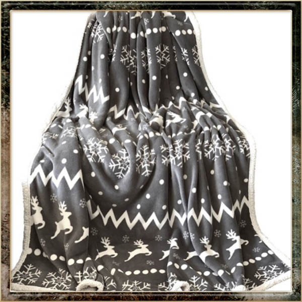 Knuffelbankdeken Wollen deken Grijs Maat 220x180cm