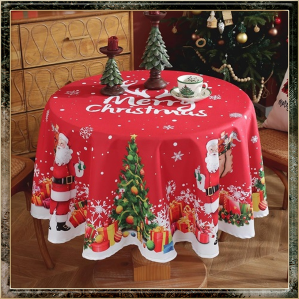 Kersttafelkleed Rond Tafellinnen