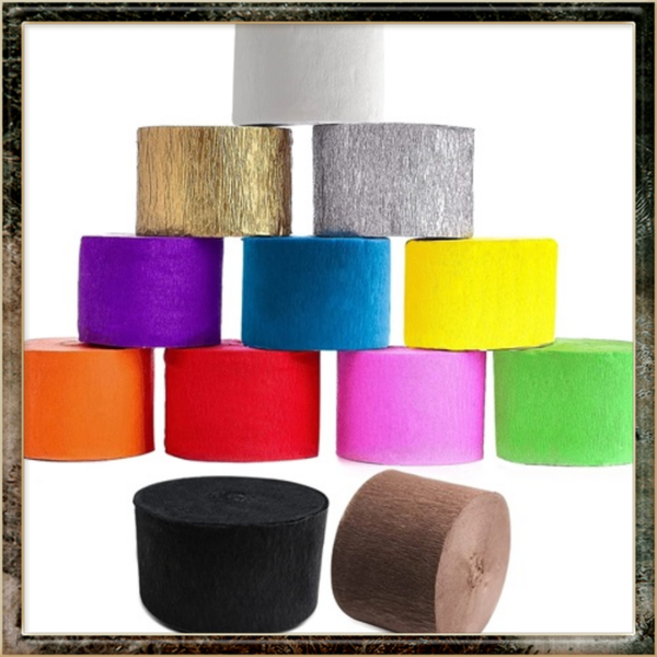 12 Rollen Crepepapier crepelinten 4.5cm x 25 meter