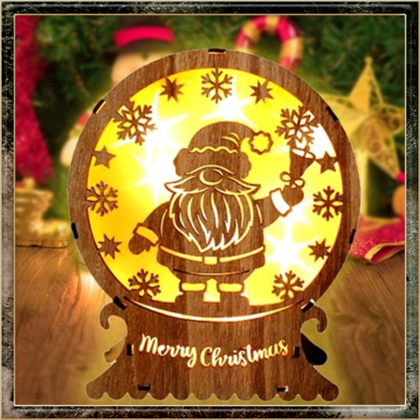 Kerstmis houten Led verlichting kerstman decoratie