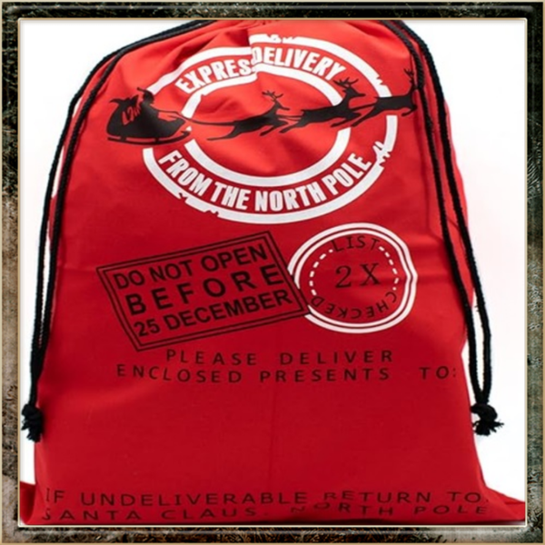 Luxe Kerstman Zakken Set of 4 (1x 70x50cm 3x 40x30cm)