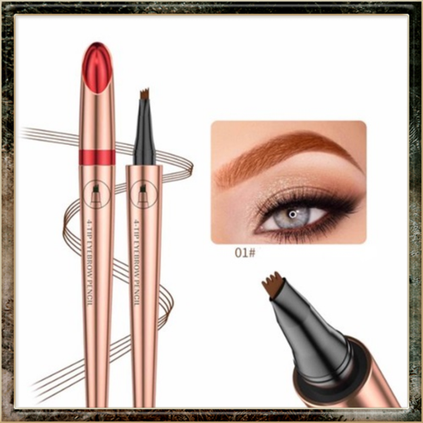 Vierpuntig wenkbrauwpotlood, waterdicht & vlekkervrij