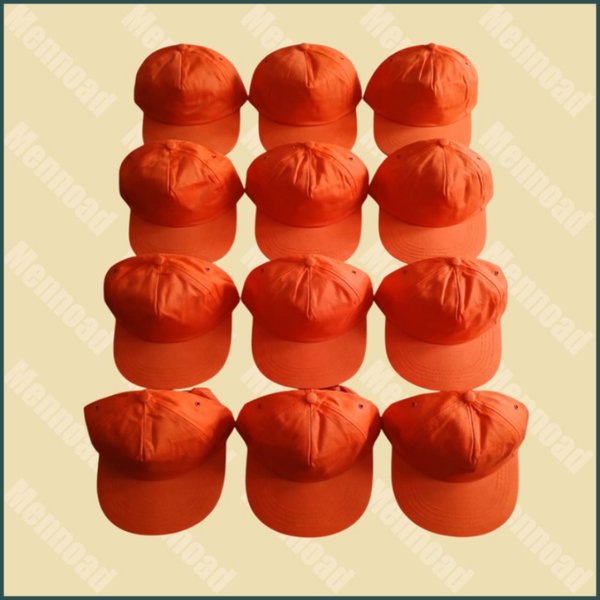 12 Oranje petten - One size voor Kinderen