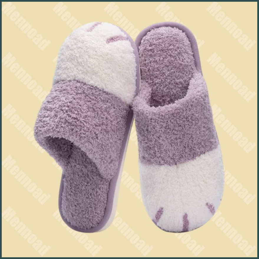 Fluffy Slippers memory foam antislip kattenpoot unisex 38/39 EU