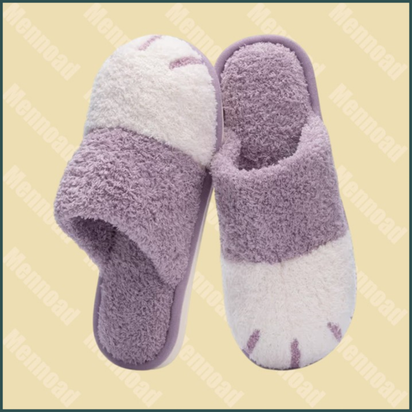 Fluffy Slippers memory foam antislip kattenpoot unisex 38/39 EU