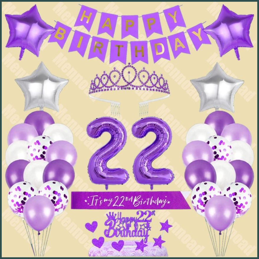 22e Decoratieset Kroon Sjerp Banner Taart Toppers Ballonnen