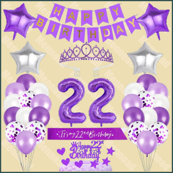 22e Decoratieset Kroon Sjerp Banner Taart Toppers Ballonnen