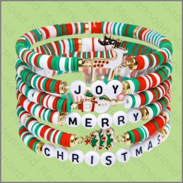 Kerst stapel armbandjes Style B