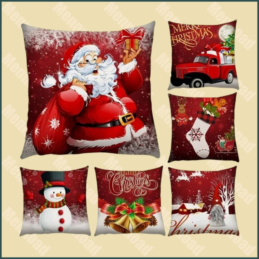 Set van 6 Christmas Kussen slopen 45x45 Super zacht