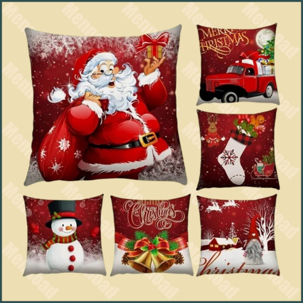 Set van 6 Christmas Kussen slopen 45x45 Super zacht