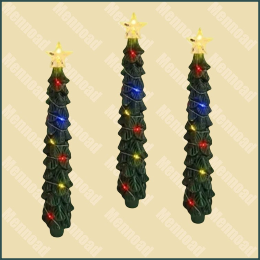 Kunstof Kerstboom Kaarsen Set van 3 - 3D LED met afstandbediening