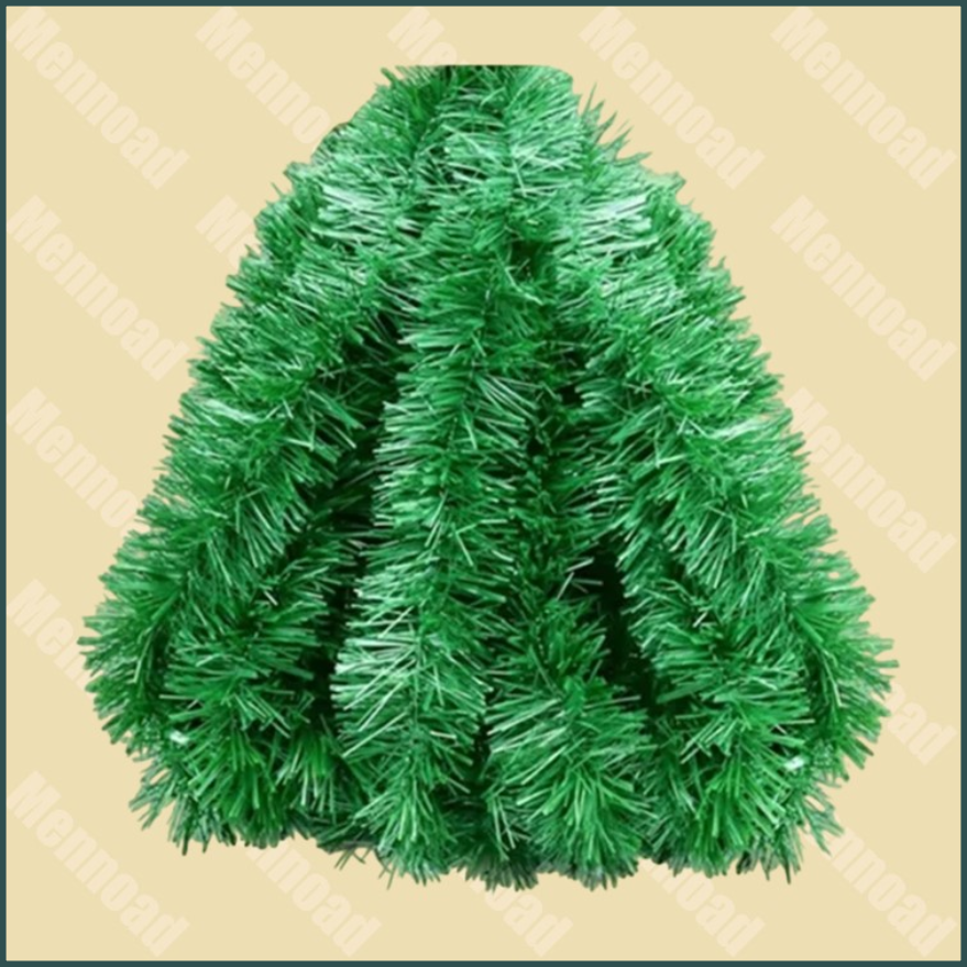 Tinsel van glitters 10m glanzend groen pluizig 10m x9cm