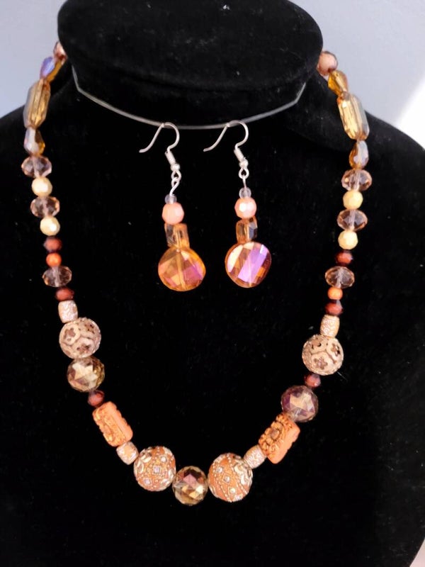 Orange Ball Necklace