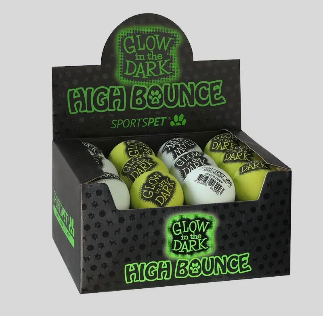 Sportspet glow in the dark super high bounce ball
