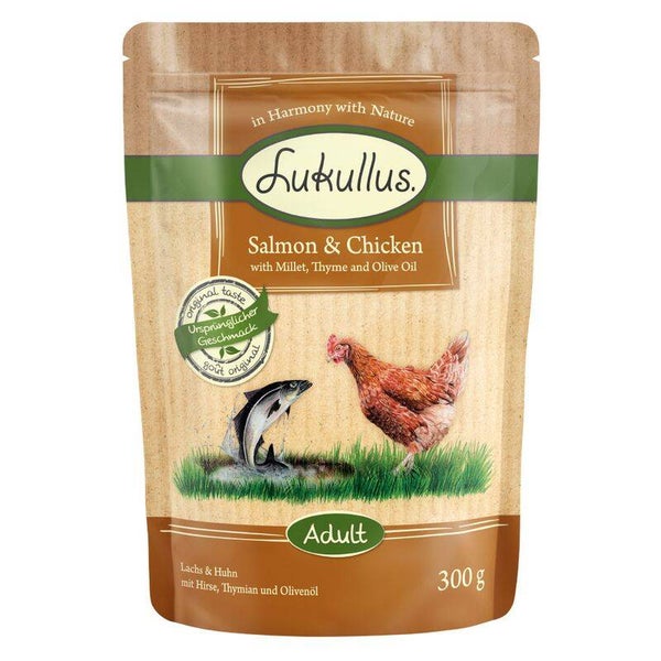 Lukullus vlees Zalm en Kip 300gr