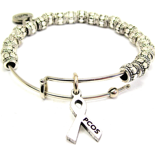 PCOS armbandje met bedeltjes en hangertjes