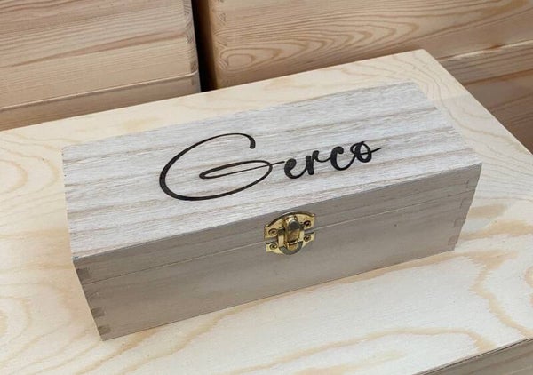 Herinneringskist met drie vakken (gratis gravering)