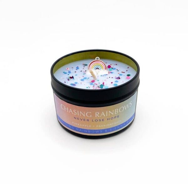 Regenboog kaars - Never lose hope