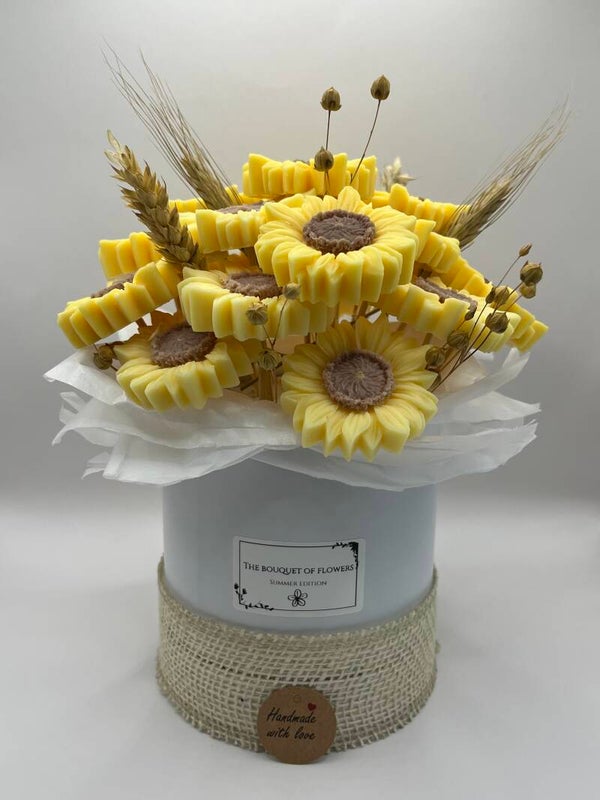 Der Sommerstrauss - Blumenstrauss aus Kerzen