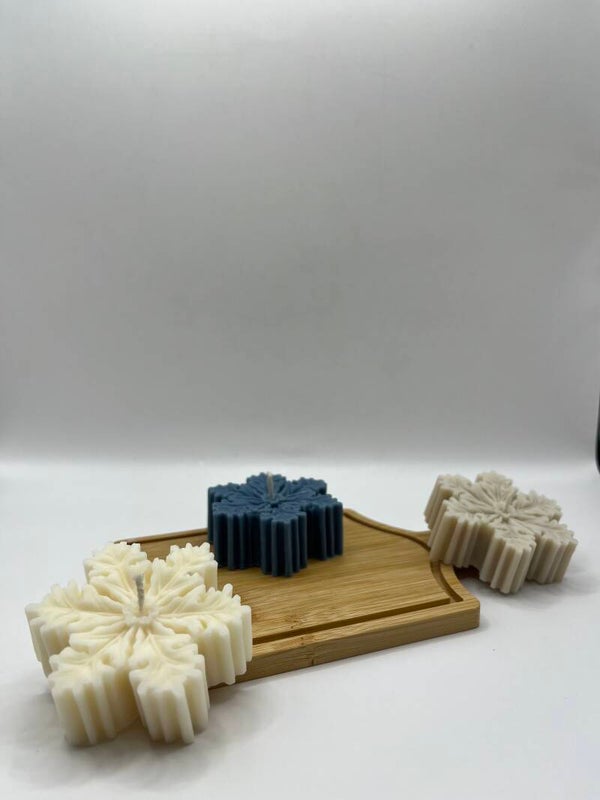 Heiss auf Eis - die Schneeflockenkerze