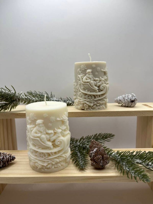 Weihnachtsfahrt im Kerzenschein - Santa im Schlitten