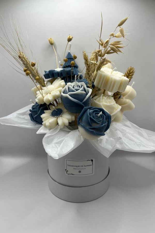 Der Winterstrauss- Blumenstrauss aus Kerzen
