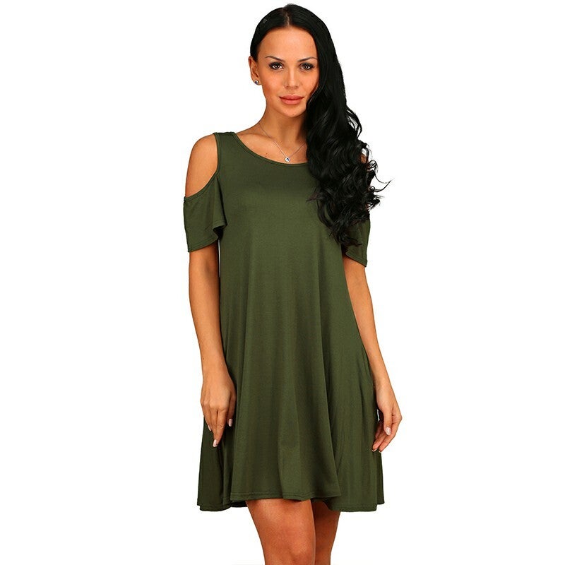 Women’s Casual Mini Dress – Green