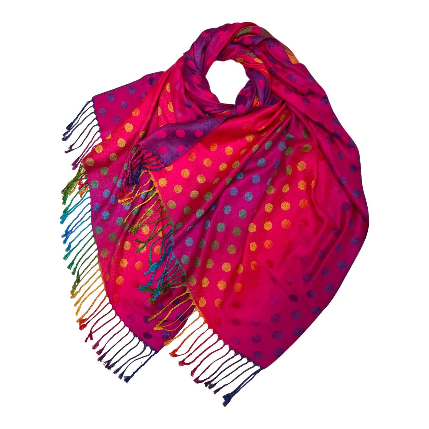Rainbow Scarf / Pashmina Wrap – Women's All-Season Fashion Accessory