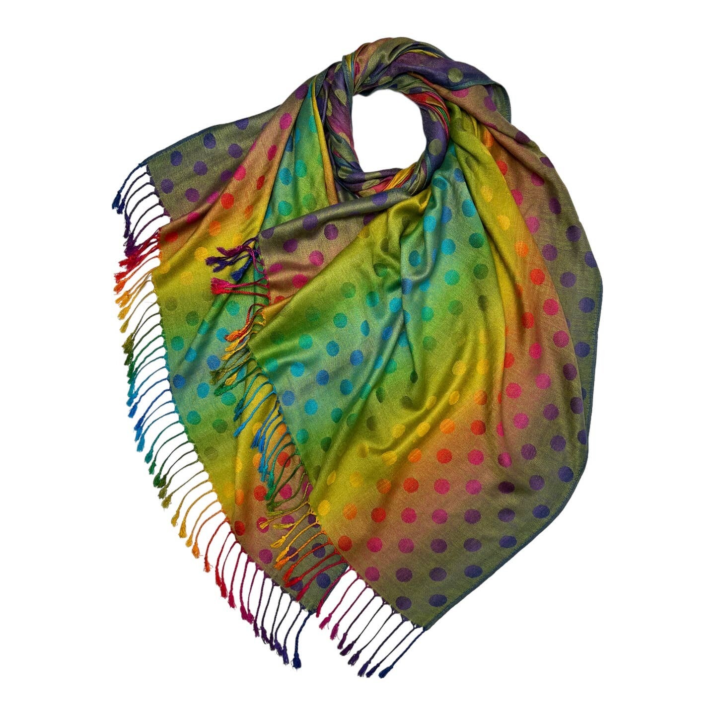 Rainbow Scarf / Pashmina Wrap – Women's All-Season Fashion Accessory