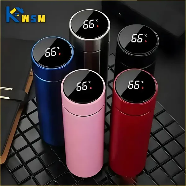 500ml Smart Temperature Display Thermos Flask | Vacuum Insulated Stainless Steel Travel Mug