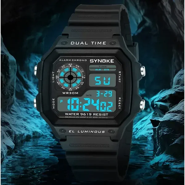 Digital Sports Watch for Men | Waterproof LED Chronograph Tactical Wristwatch
